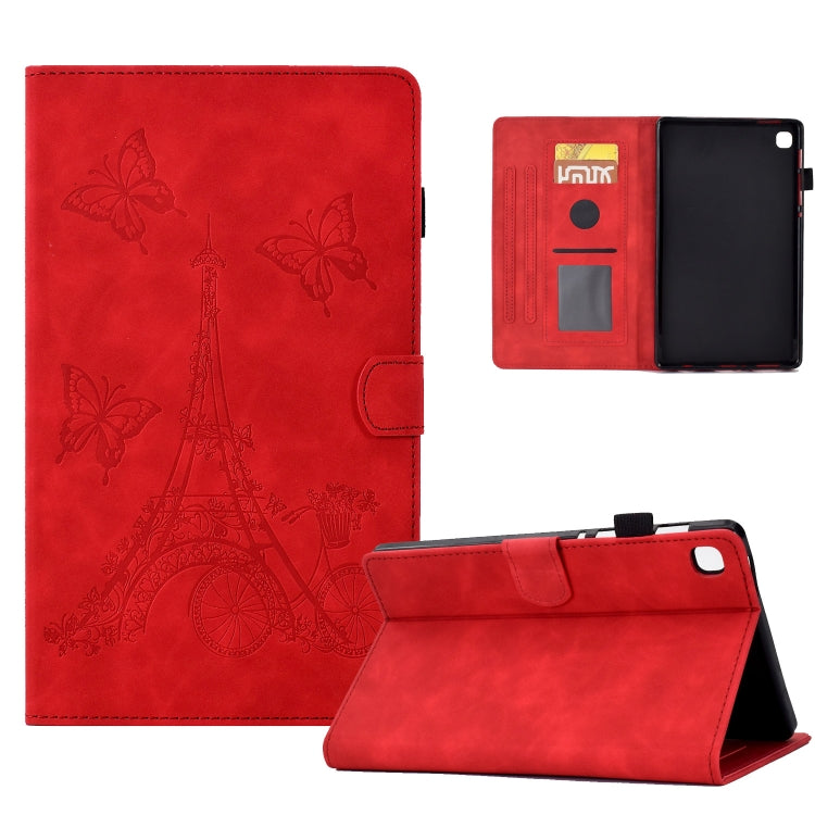 For Samsung Galaxy Tab S6 Lite P610 Tower Embossed Leather Smart Tablet Case