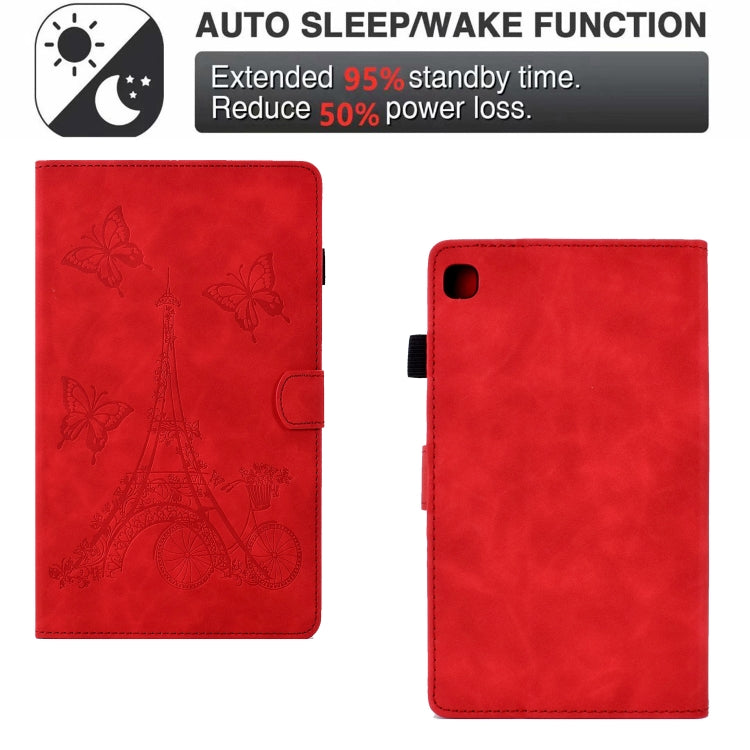 For Samsung Galaxy Tab S6 Lite P610 Tower Embossed Leather Smart Tablet Case