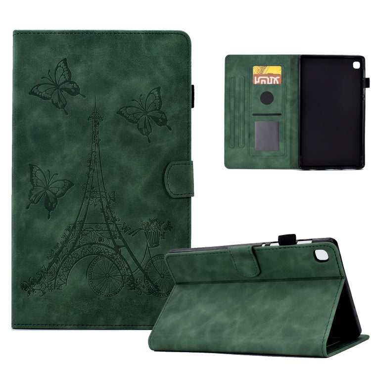 For Samsung Galaxy Tab S6 Lite P610 Tower Embossed Leather Smart Tablet Case