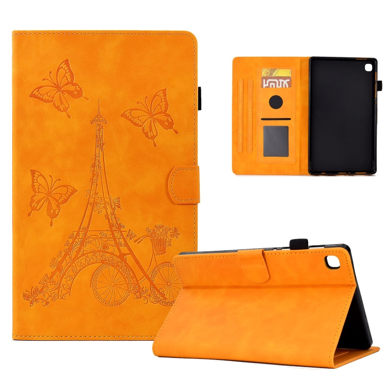 For Samsung Galaxy Tab S6 Lite P610 Tower Embossed Leather Smart Tablet Case