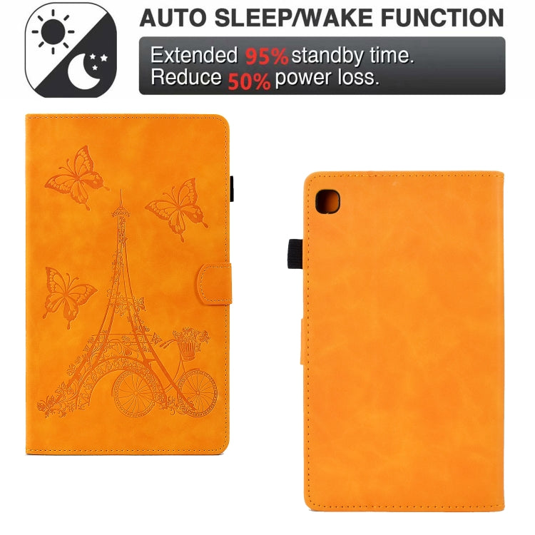 For Samsung Galaxy Tab S6 Lite P610 Tower Embossed Leather Smart Tablet Case
