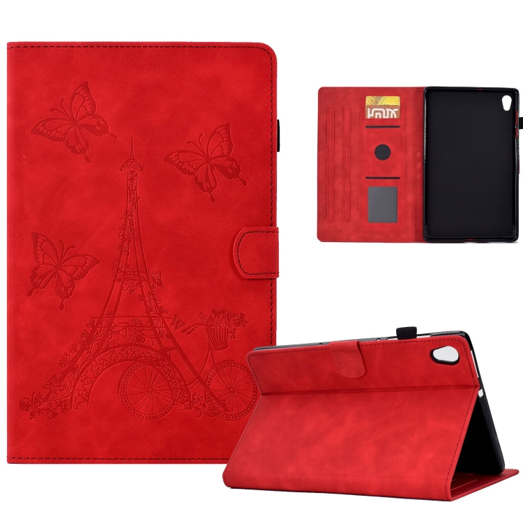 For Lenovo Tab M10 Gen 2 Tower Embossed Leather Smart Tablet Case