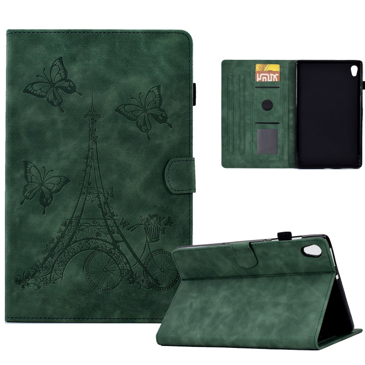 For Lenovo Tab M10 Gen 2 Tower Embossed Leather Smart Tablet Case