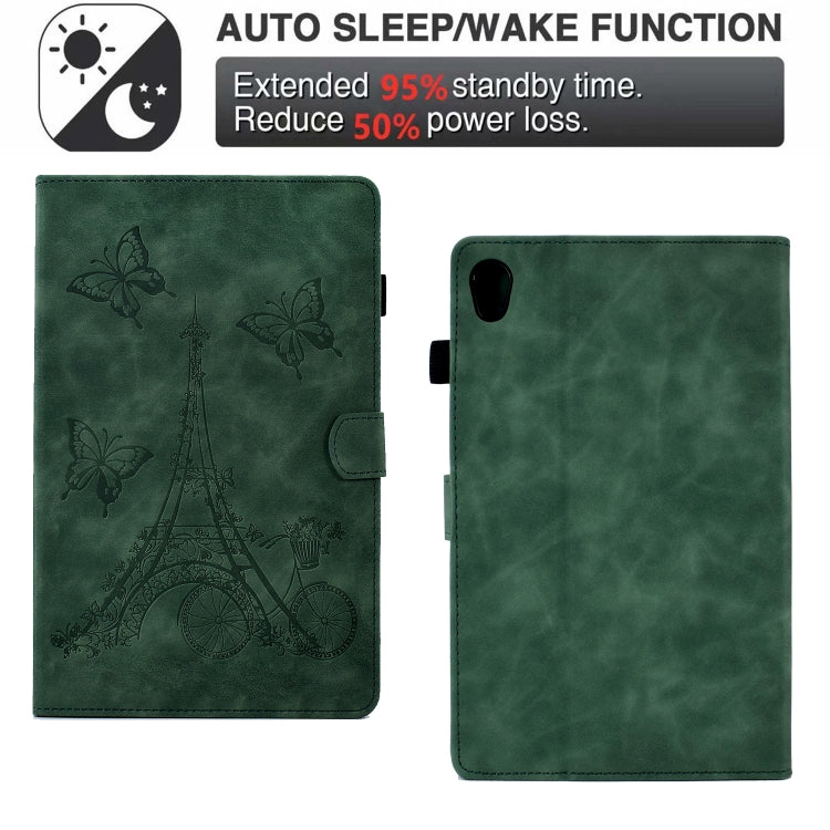 For Lenovo Tab M10 Gen 2 Tower Embossed Leather Smart Tablet Case