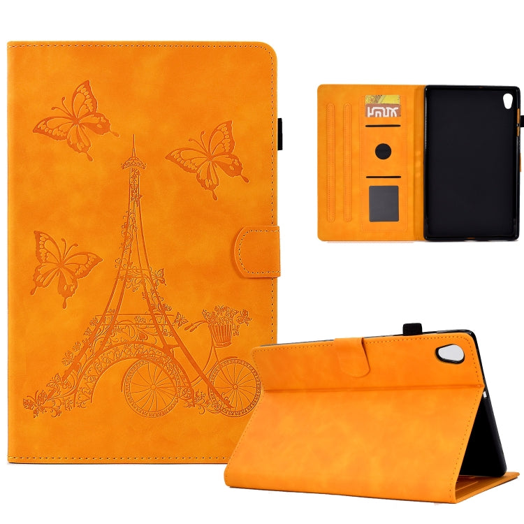 For Lenovo Tab M10 Gen 2 Tower Embossed Leather Smart Tablet Case