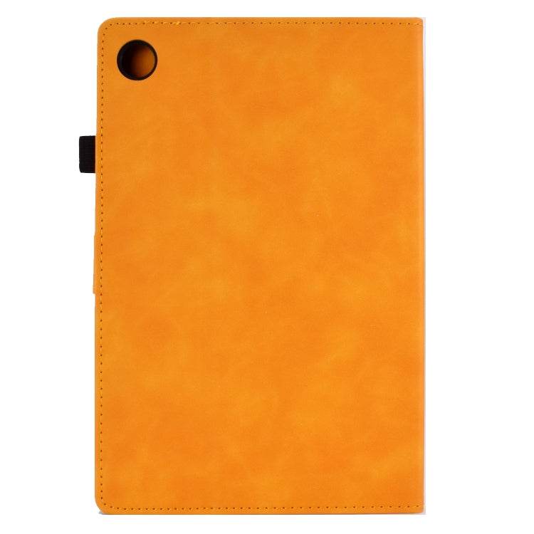 For Lenovo M10 Plus Tower Embossed Leather Smart Tablet Case