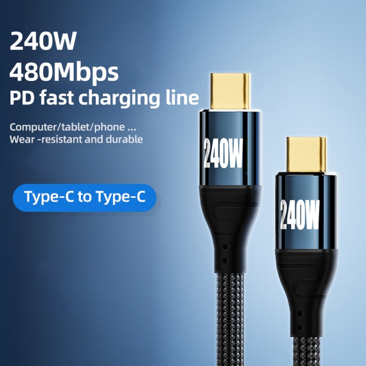 PD 240W Type-C to Type-C Fast Charge Data Cable, Length:1.5m