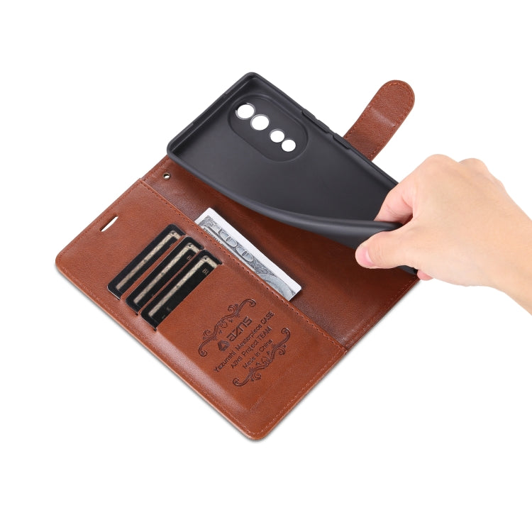 For Honor 80 Pro AZNS Sheepskin Texture Flip Leather Phone Case