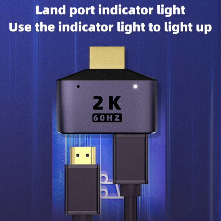 2 in 1 2K 60Hz HDMI Adapter with Indicator Lights
