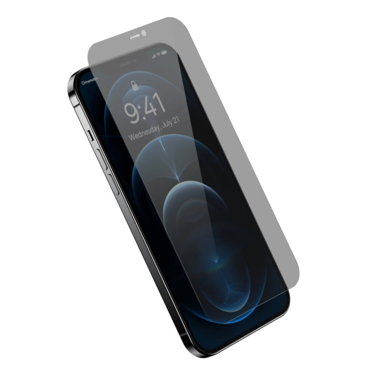For iPhone 12 Pro Max 2pcs Baseus 0.3mm Crystal Peep-proof Explosion-proof Tempered Glass Film