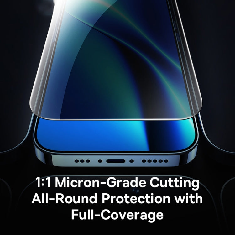 For iPhone 12 Pro Max 2pcs Baseus 0.3mm Crystal Peep-proof Explosion-proof Tempered Glass Film