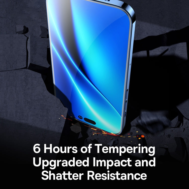 For iPhone 12 Pro Max 2pcs Baseus 0.3mm Crystal Peep-proof Explosion-proof Tempered Glass Film