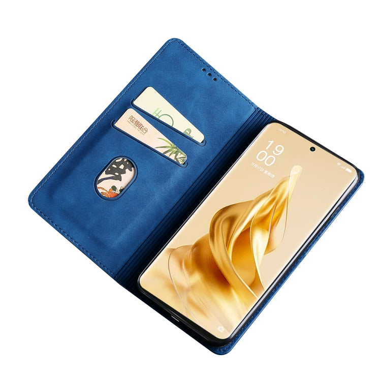 For OPPO Reno9 Pro+ 5G Skin Feel Magnetic Horizontal Flip Leather Phone Case