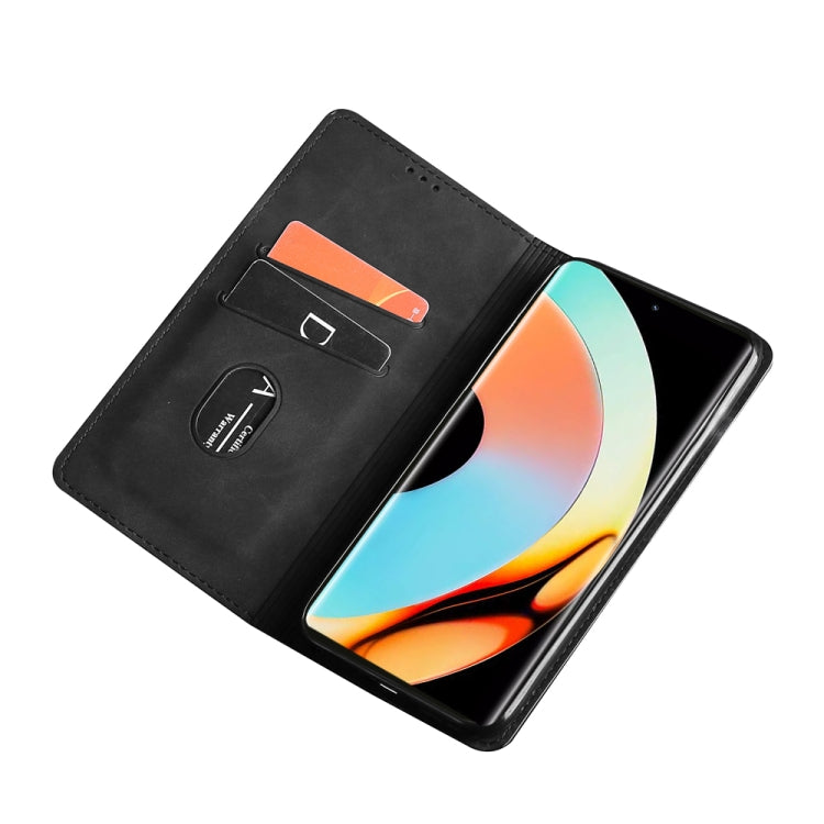 For Realme 10 Pro+ 5G Skin Feel Magnetic Horizontal Flip Leather Phone Case