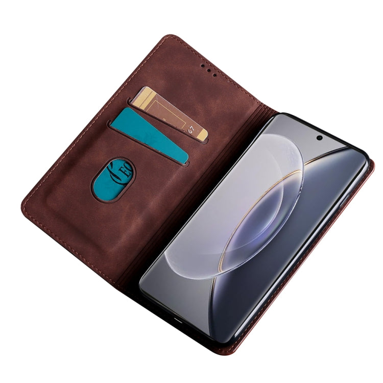 For vivo X90 Pro 5G Skin Feel Magnetic Horizontal Flip Leather Phone Case