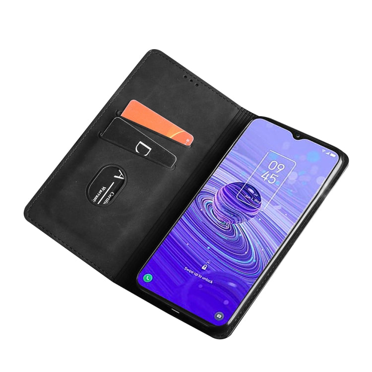 For TCL 40R 5G Skin Feel Magnetic Horizontal Flip Leather Phone Case