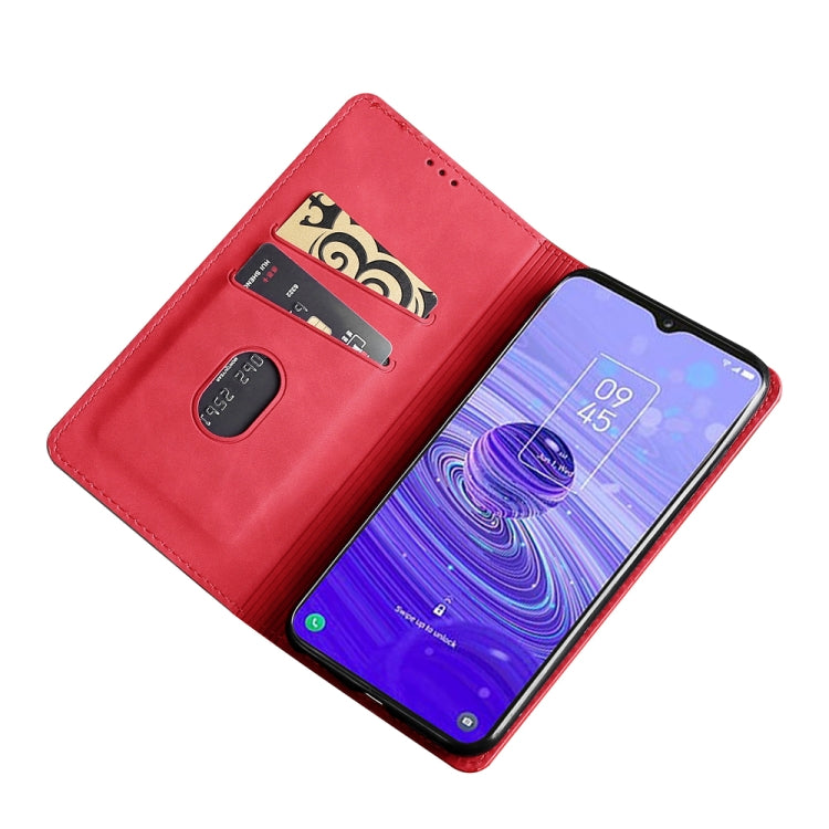 For TCL 40R 5G Skin Feel Magnetic Horizontal Flip Leather Phone Case