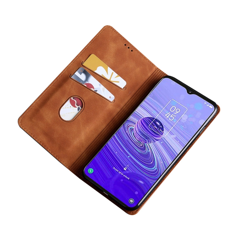 For TCL 40R 5G Skin Feel Magnetic Horizontal Flip Leather Phone Case