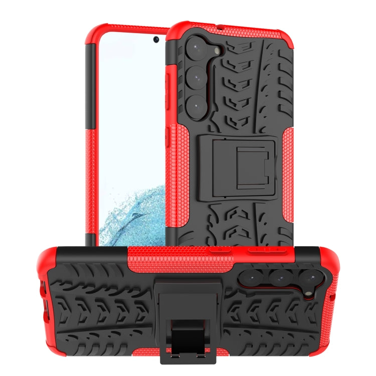 For Samsung Galaxy S23+ 5G Tire Texture TPU + PC Phone Case with Holder