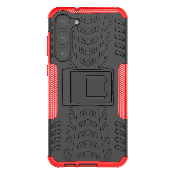 For Samsung Galaxy S23+ 5G Tire Texture TPU + PC Phone Case with Holder