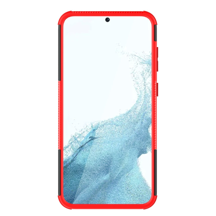 For Samsung Galaxy S23+ 5G Tire Texture TPU + PC Phone Case with Holder