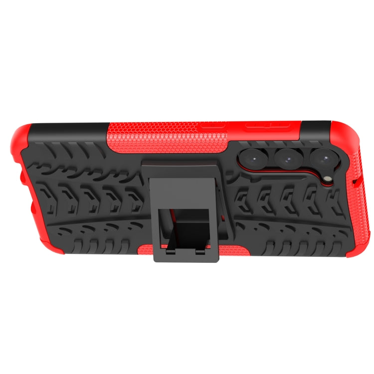 For Samsung Galaxy S23+ 5G Tire Texture TPU + PC Phone Case with Holder