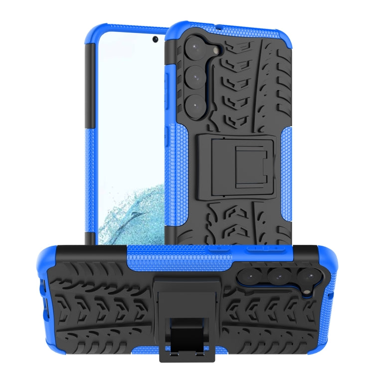 For Samsung Galaxy S23+ 5G Tire Texture TPU + PC Phone Case with Holder