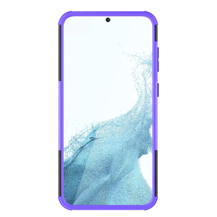 For Samsung Galaxy S23+ 5G Tire Texture TPU + PC Phone Case with Holder