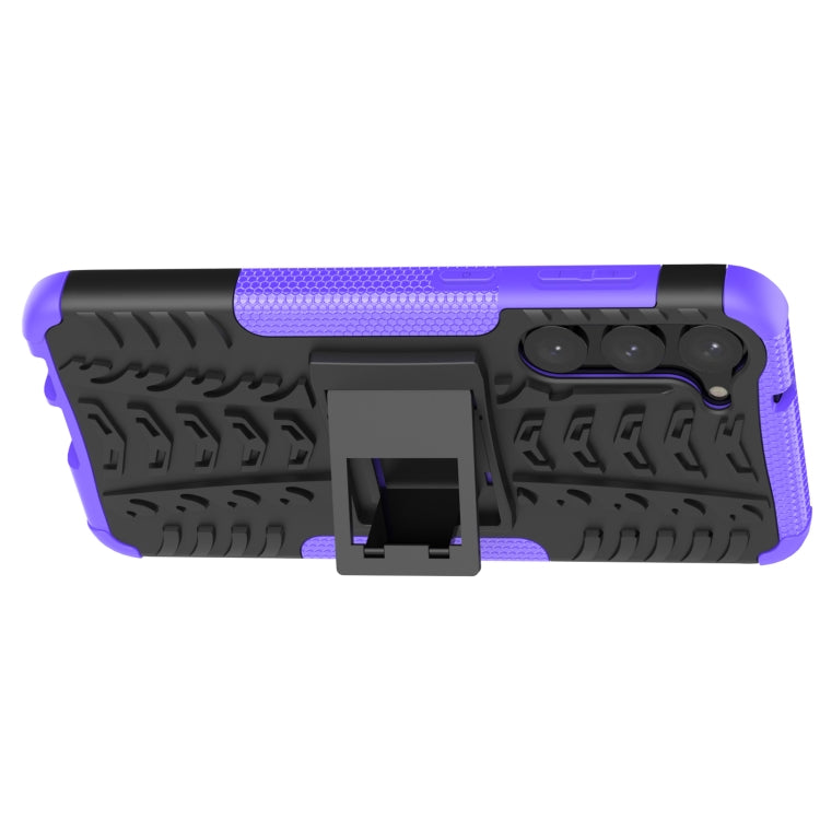 For Samsung Galaxy S23+ 5G Tire Texture TPU + PC Phone Case with Holder