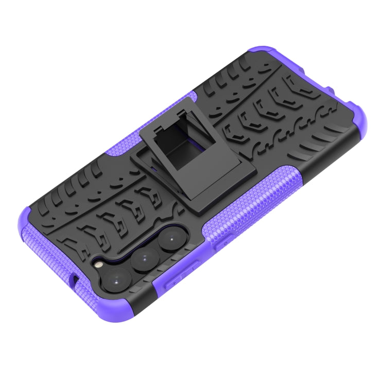 For Samsung Galaxy S23+ 5G Tire Texture TPU + PC Phone Case with Holder