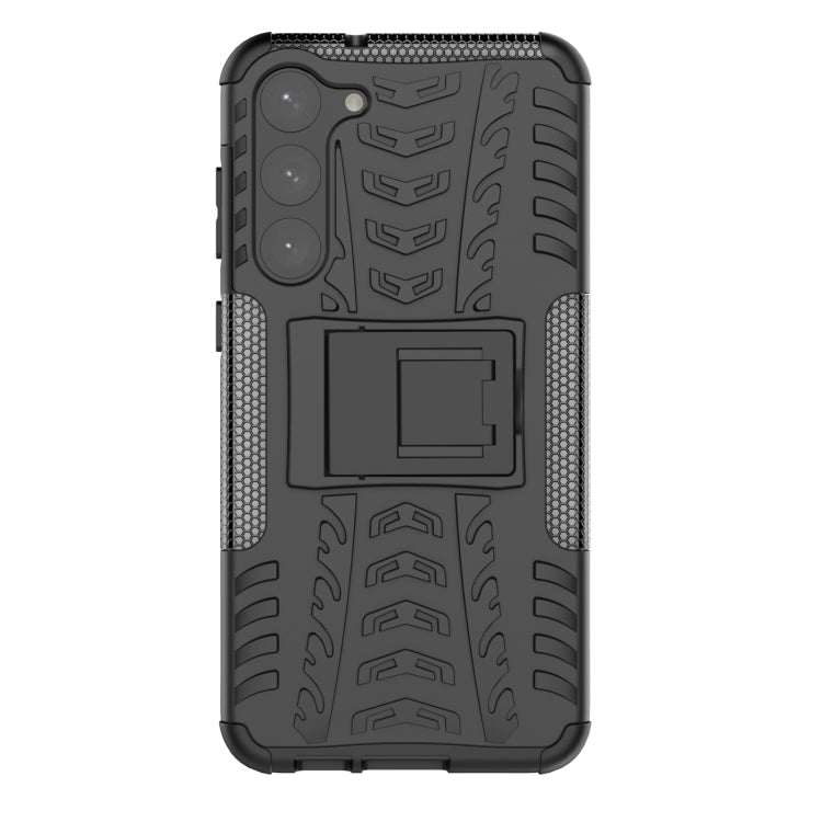 For Samsung Galaxy S23+ 5G Tire Texture TPU + PC Phone Case with Holder