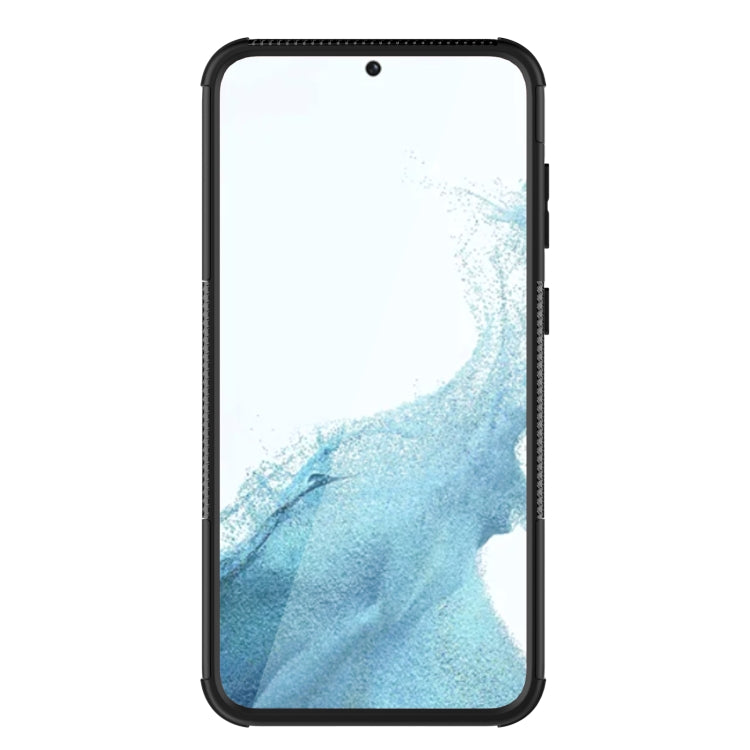 For Samsung Galaxy S23+ 5G Tire Texture TPU + PC Phone Case with Holder