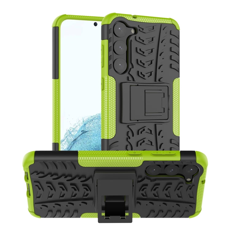 For Samsung Galaxy S23+ 5G Tire Texture TPU + PC Phone Case with Holder