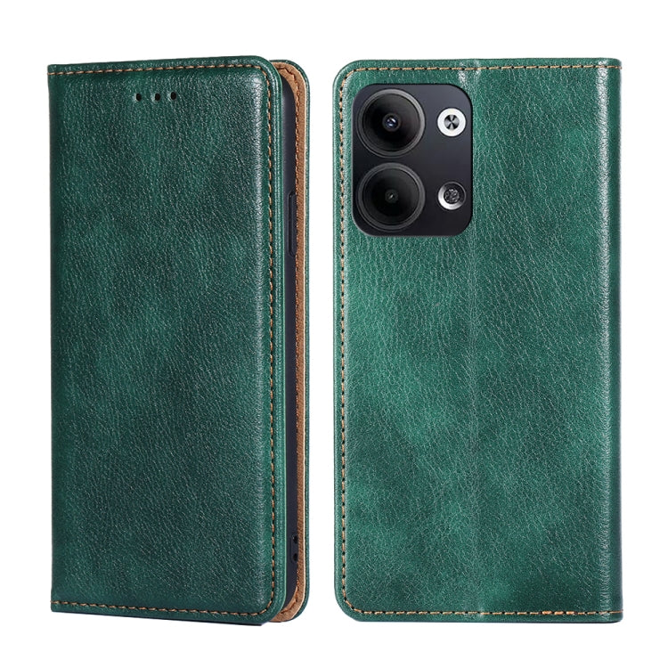 For OPPO Reno9 5G / Reno9 Pro 5G Gloss Oil Solid Color Magnetic Leather Phone Case