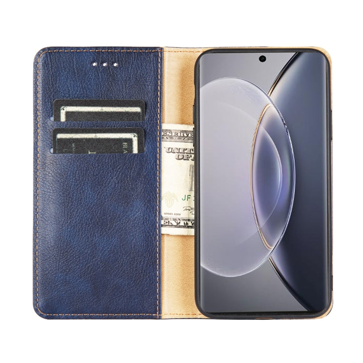 For vivo X90 Pro 5G Gloss Oil Solid Color Magnetic Leather Phone Case