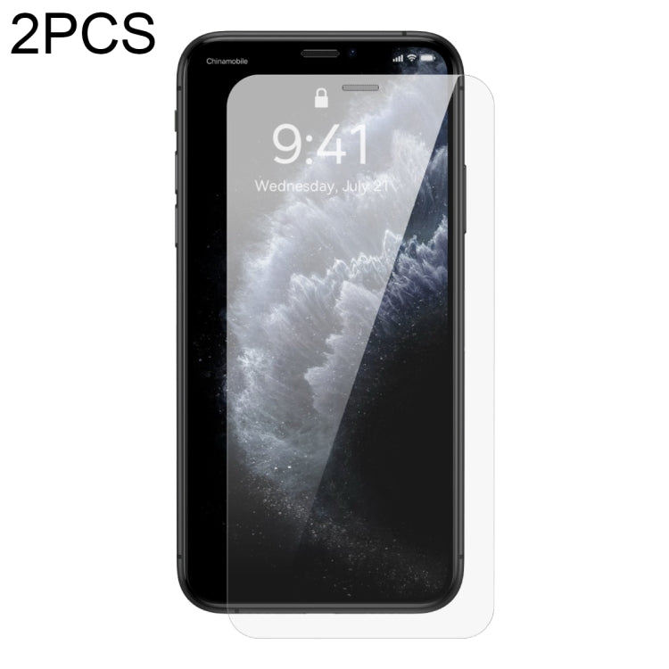 For iPhone XS Max/11 Pro Max Baseus 2pcs 0.3mm Crystal Explosion-proof Tempered Glass Film
