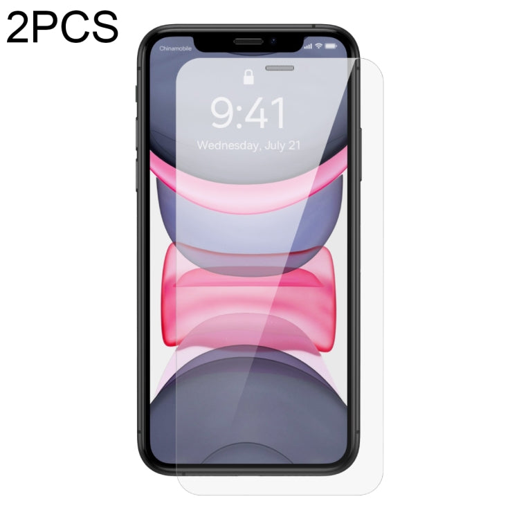 For iPhone 11/XR Baseus 2pcs 0.3mm Crystal Explosion-proof Tempered Glass Film