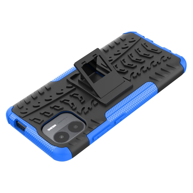 For Xiaomi Redmi A1 4G Tire Texture TPU + PC Phone Case with Holder