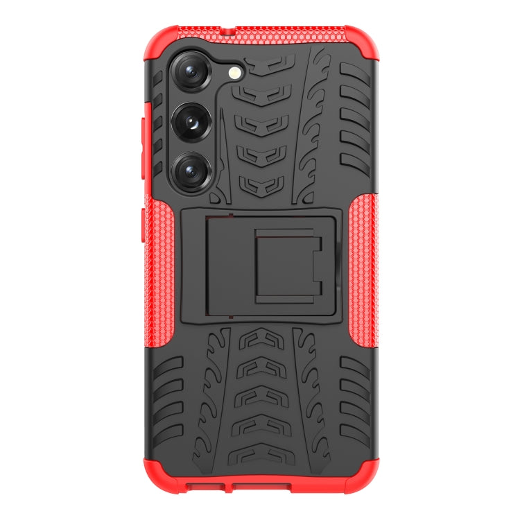 For Samsung Galaxy S23 5G Tire Texture TPU + PC Phone Case with Holder