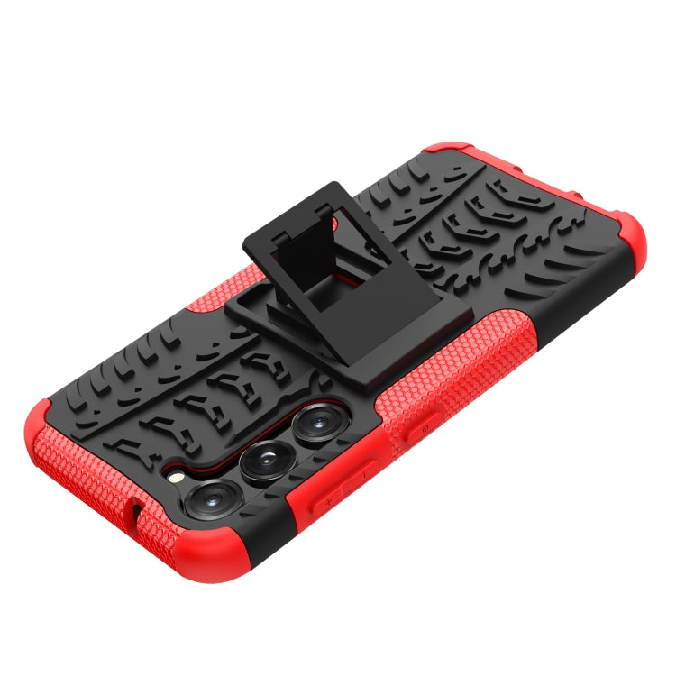For Samsung Galaxy S23 5G Tire Texture TPU + PC Phone Case with Holder