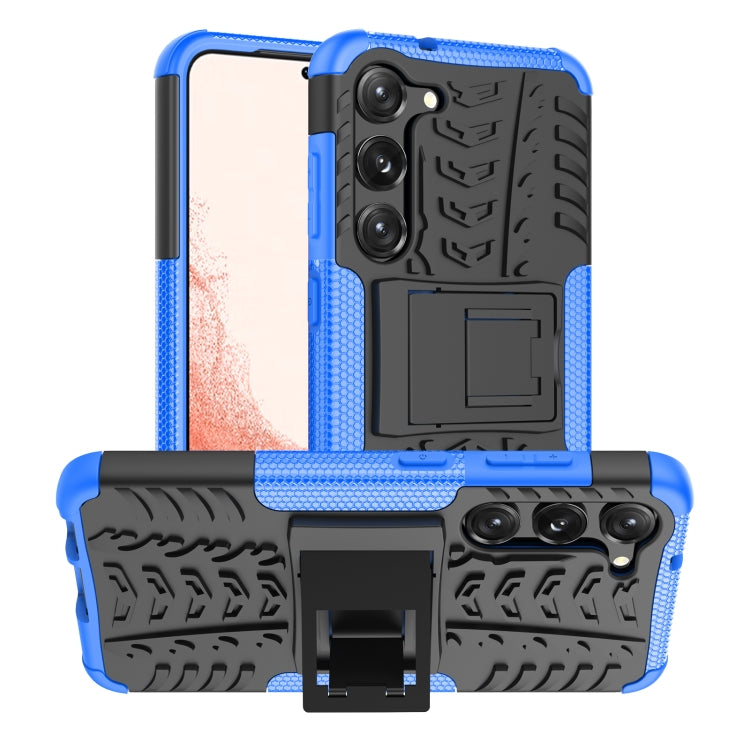 For Samsung Galaxy S23 5G Tire Texture TPU + PC Phone Case with Holder