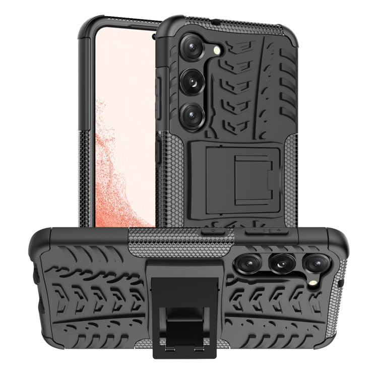 For Samsung Galaxy S23 5G Tire Texture TPU + PC Phone Case with Holder