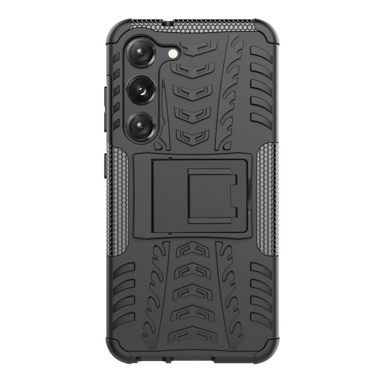 For Samsung Galaxy S23 5G Tire Texture TPU + PC Phone Case with Holder