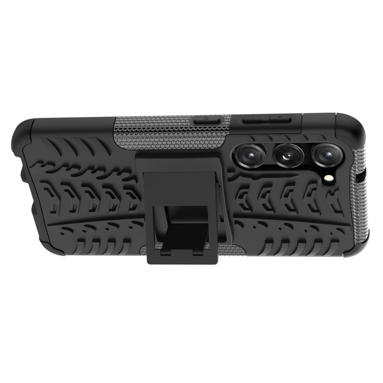 For Samsung Galaxy S23 5G Tire Texture TPU + PC Phone Case with Holder