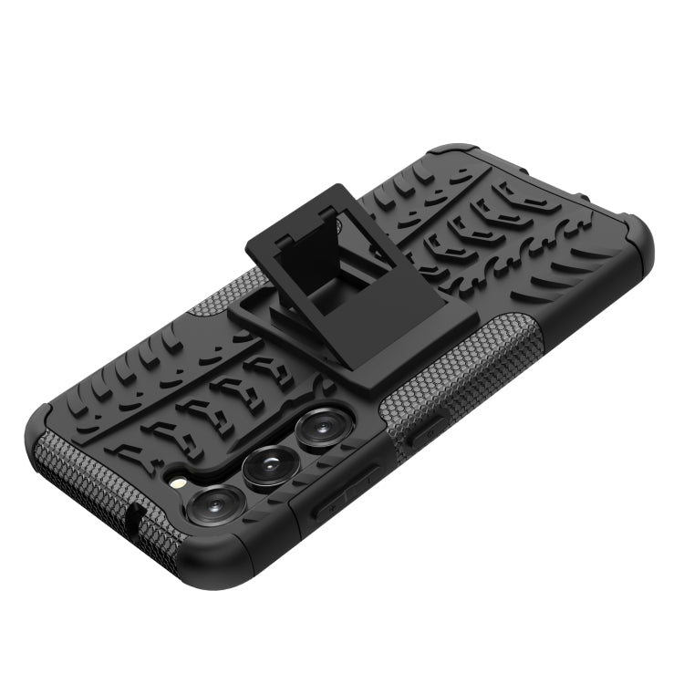 For Samsung Galaxy S23 5G Tire Texture TPU + PC Phone Case with Holder