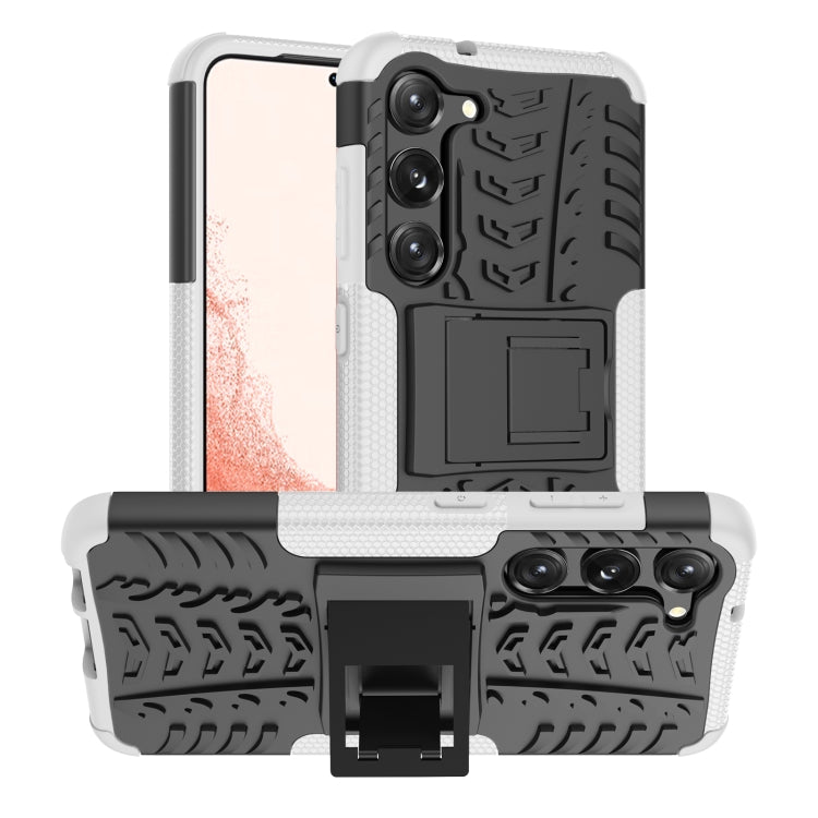 For Samsung Galaxy S23 5G Tire Texture TPU + PC Phone Case with Holder