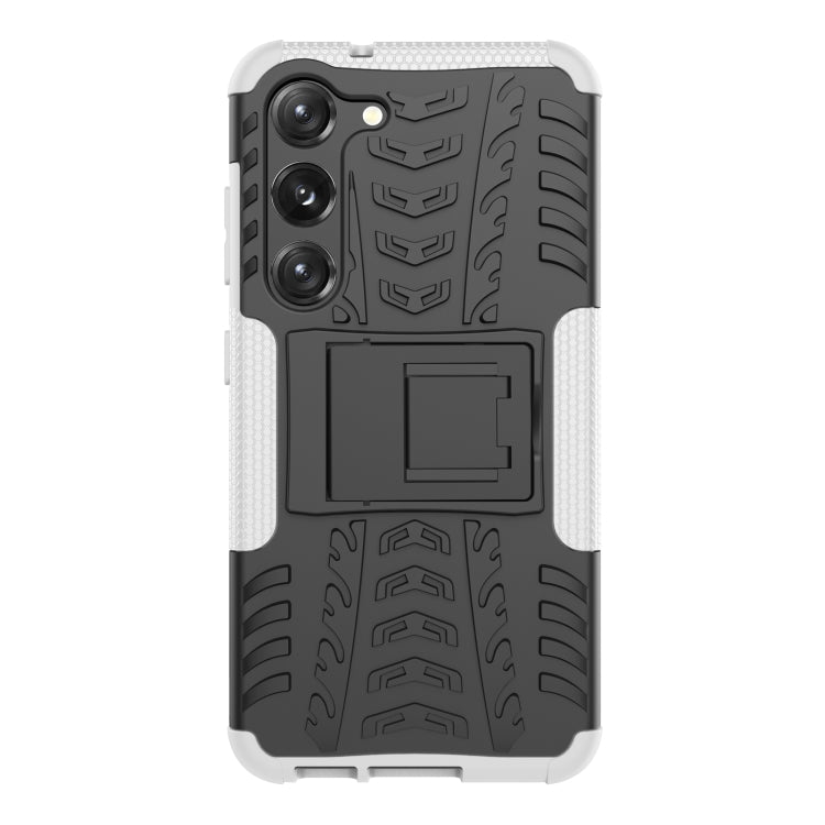 For Samsung Galaxy S23 5G Tire Texture TPU + PC Phone Case with Holder