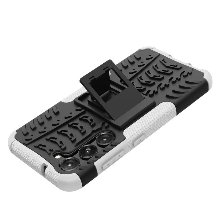 For Samsung Galaxy S23 5G Tire Texture TPU + PC Phone Case with Holder