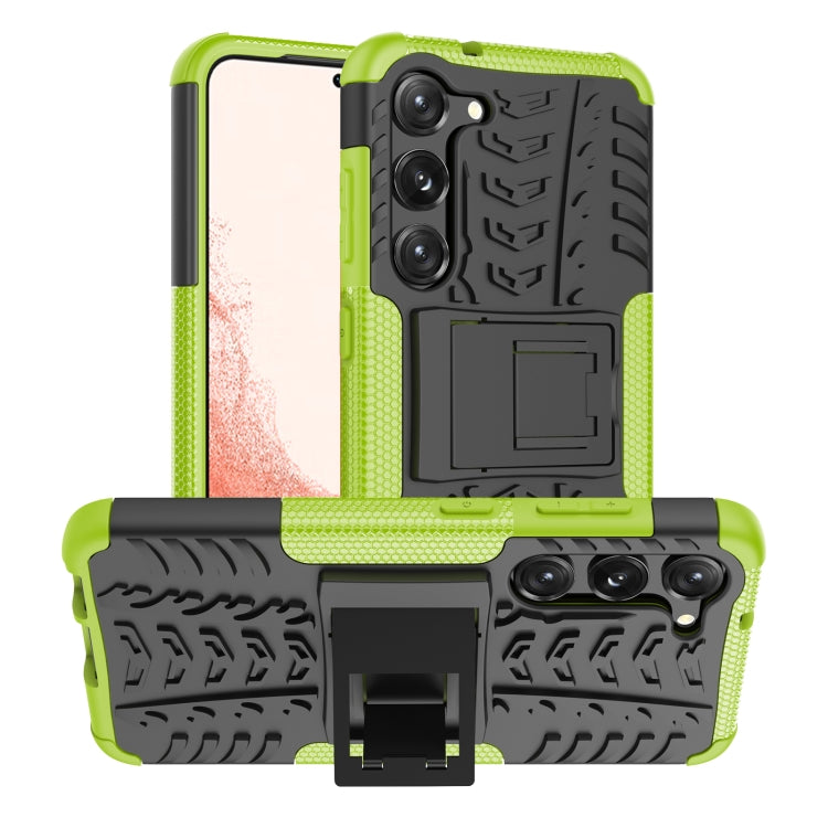 For Samsung Galaxy S23 5G Tire Texture TPU + PC Phone Case with Holder