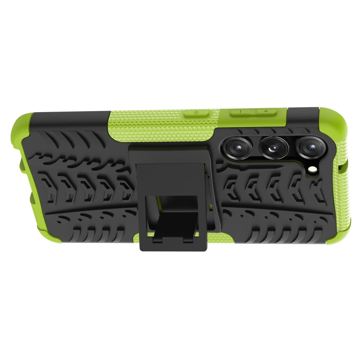 For Samsung Galaxy S23 5G Tire Texture TPU + PC Phone Case with Holder
